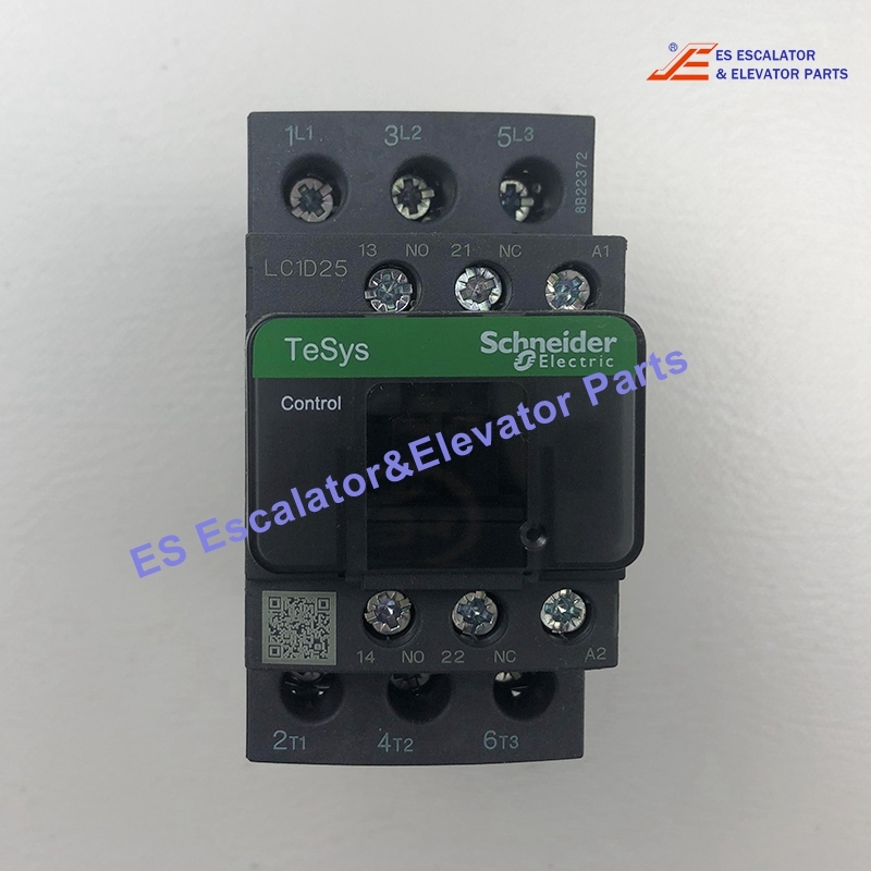 LC1D25FE7 Elevator Contactor 3P(3 NO) - AC-3 - <= 440 V 25 A - 115 V AC coil Use For Schneider