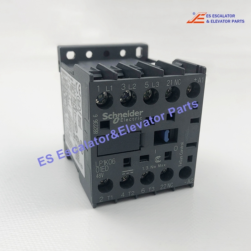 LP1K0601ED Elevator Contactor AC-3/AC-3e, <=440V 6A aux  1NC 48V DC coil Use For Schneider