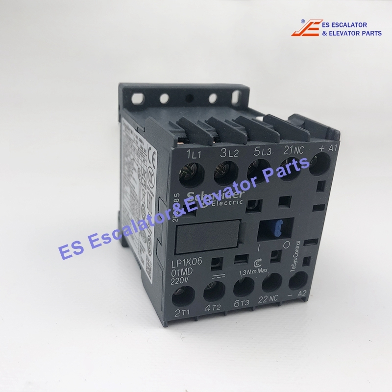 LP1K0601MD Elevator Contactor AC-3/AC-3e 440V 6A 1NC aux 220V DC coil Use For Schneider