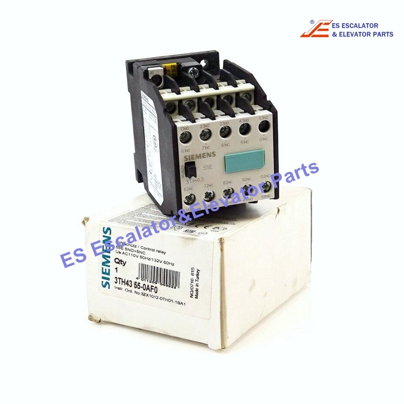 3TH4355-0AF0 Elevator Contactor Relay 110VAC 50Hz/132VAC 60Hz Use For Siemens