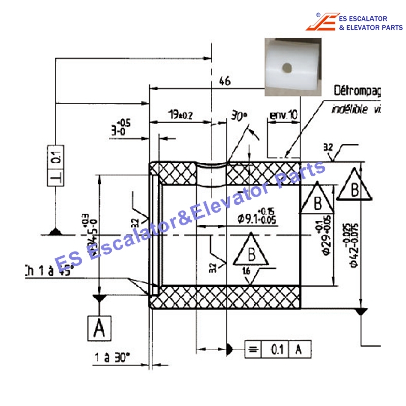 38011133B0 Escalator Sleeve Use For Cnim