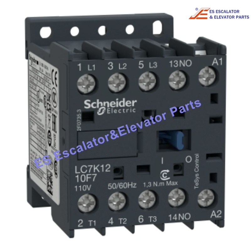 LC7K1210F7 Elevator Contactor 3P AC-3/AC-3e 440V 12A 1NO aux 110V AC coil Use For Schneider