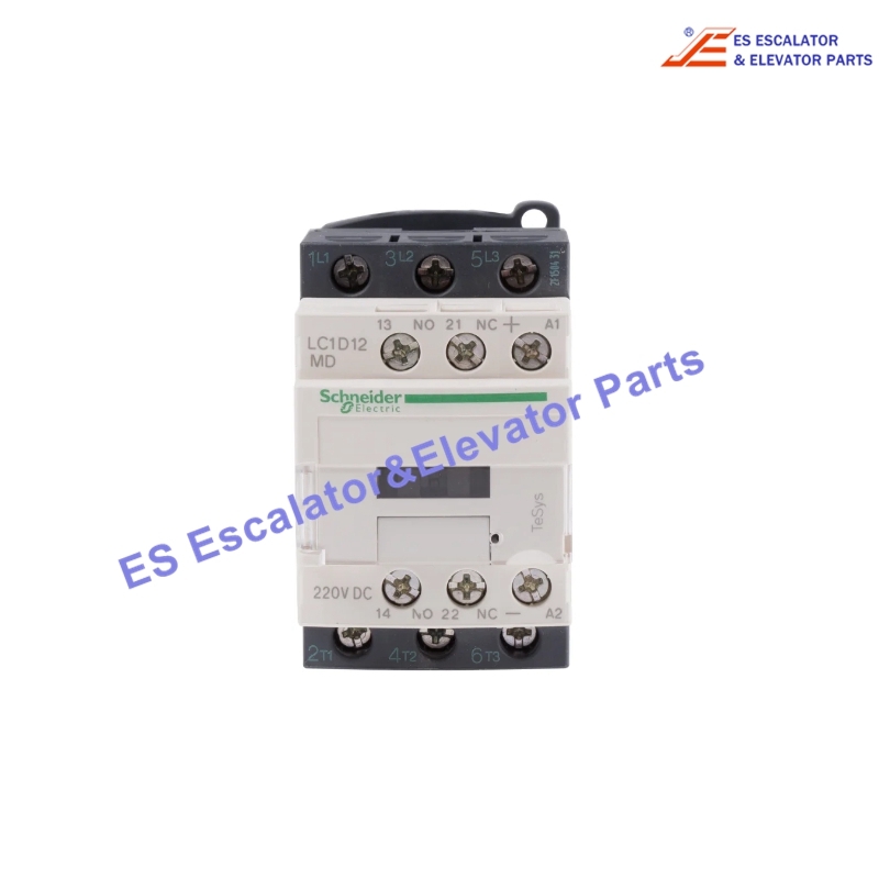 LC1D12MD Elevator Contactor 3P(3 NO)-AC-3/AC-3e-<= 440 V 12 A-220 V DC coil Use For Schneider