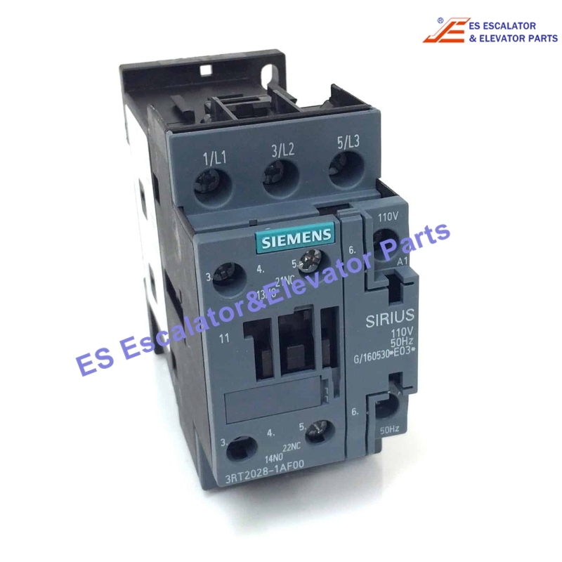 3RT2028-1AF00 Elevator Contactor AC-3 18.5 kW / 400 V 1 NO + 1 NC 110 VAC 50 HzUse For Siemens 