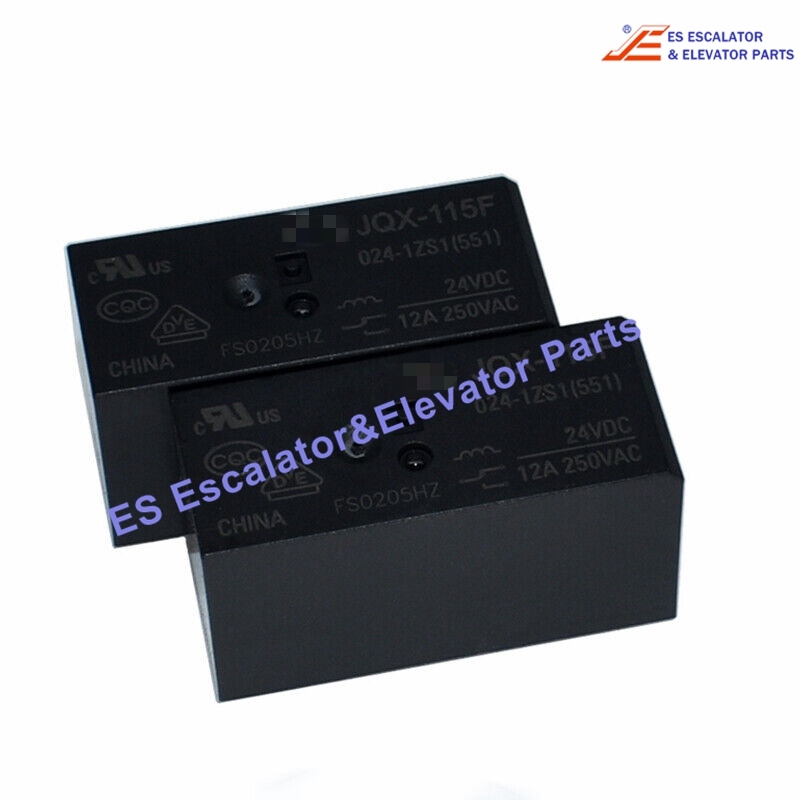 JQX-115F-024-1ZS1(551) Elevator Relay 12A 24Vdc 250Vac Use For Other