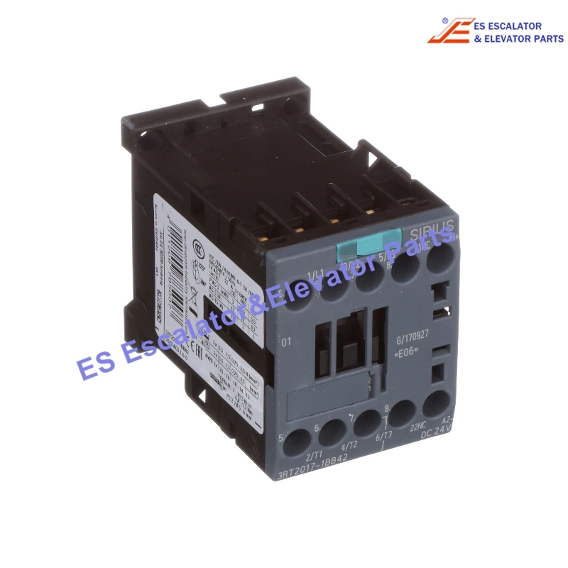 3RT2017-1BB42 Elevator Power Contactor 12A 5.5Kw 400V 24Vdc Use For Siemens