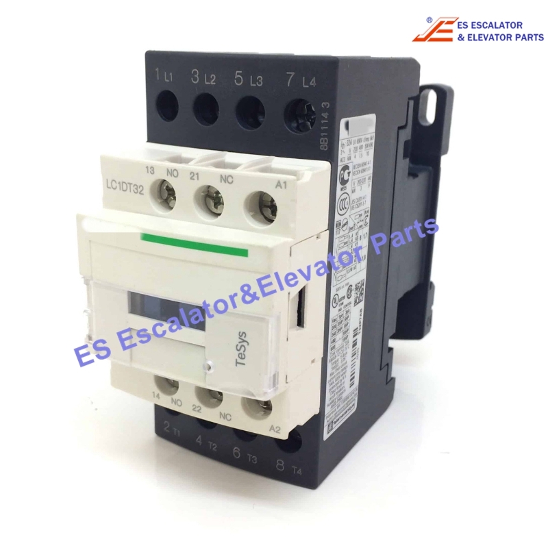 LC1DT32P7 Elevator Contactor 32A 230Vac Use For Schneider