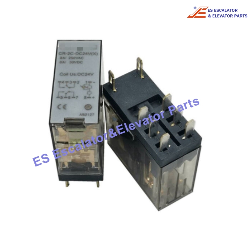 CR-2C-DC24V(X) Elevator Power Relay 8A 250Vac 30Vdc Use For Other