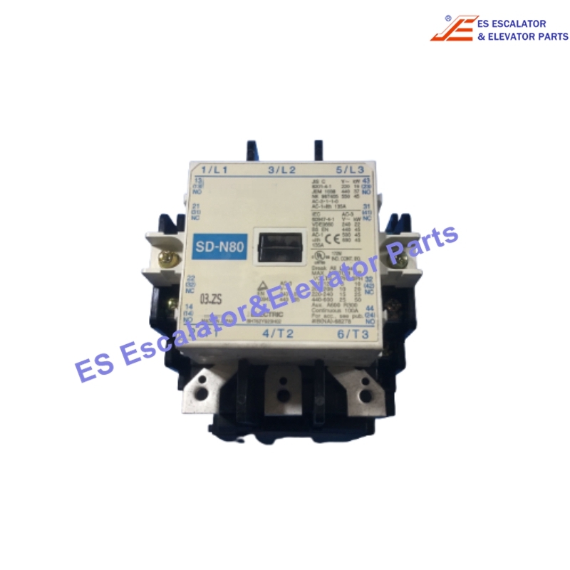 SD-N80 Elevator Contactor 120-125Vdc Use For Mitsubishi
