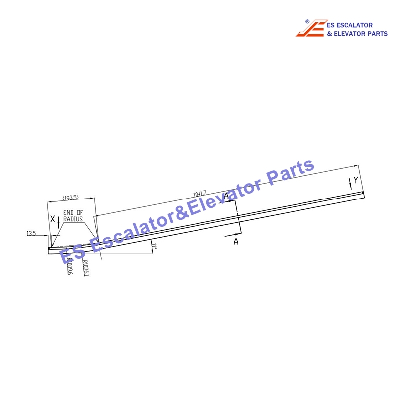 5255563D10 Escalator Guide Rail Use For Kone