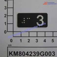 KM804239G003 Elevator BRAILLE,RECTANGLE TACTILE SYM 3