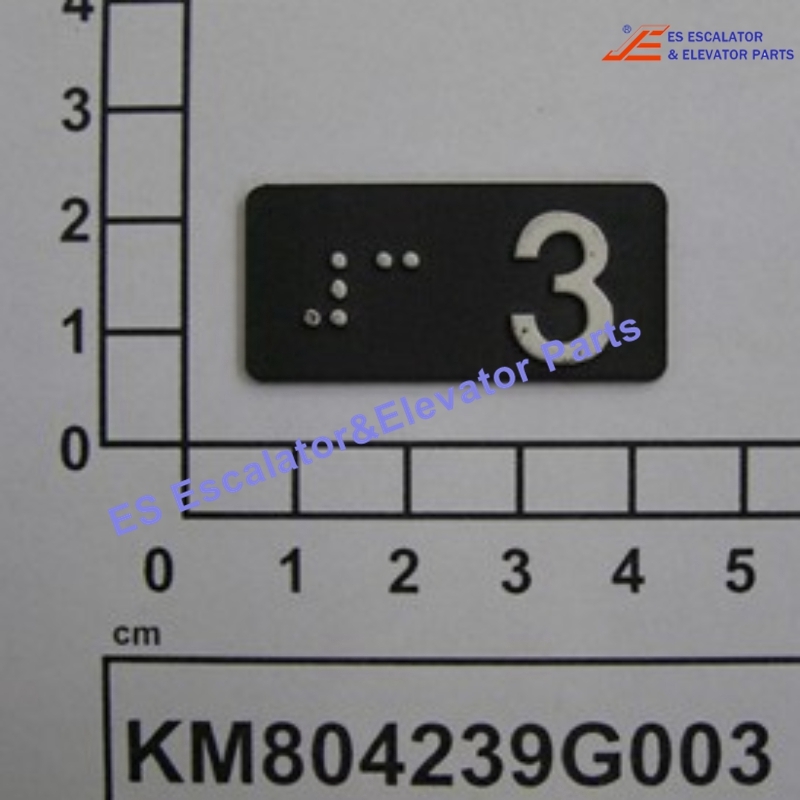KM804239G003 Elevator BRAILLE,RECTANGLE TACTILE SYM 3 Use For Kone